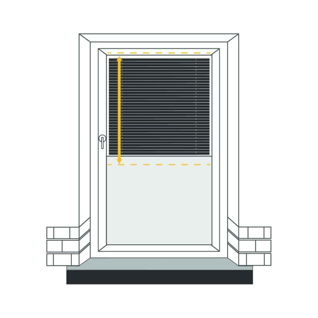Black window blind.