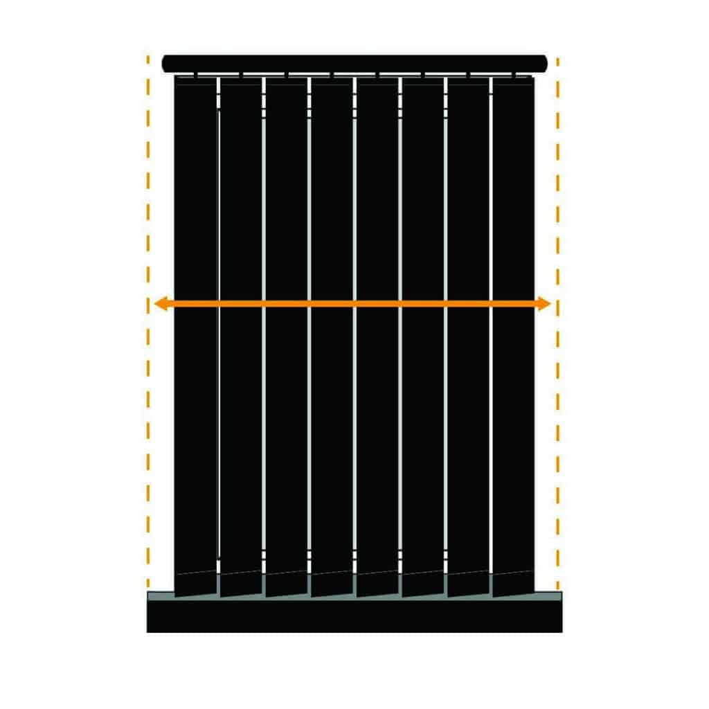 Black vertical blind.