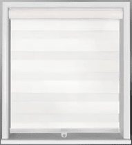 White roller blind w.